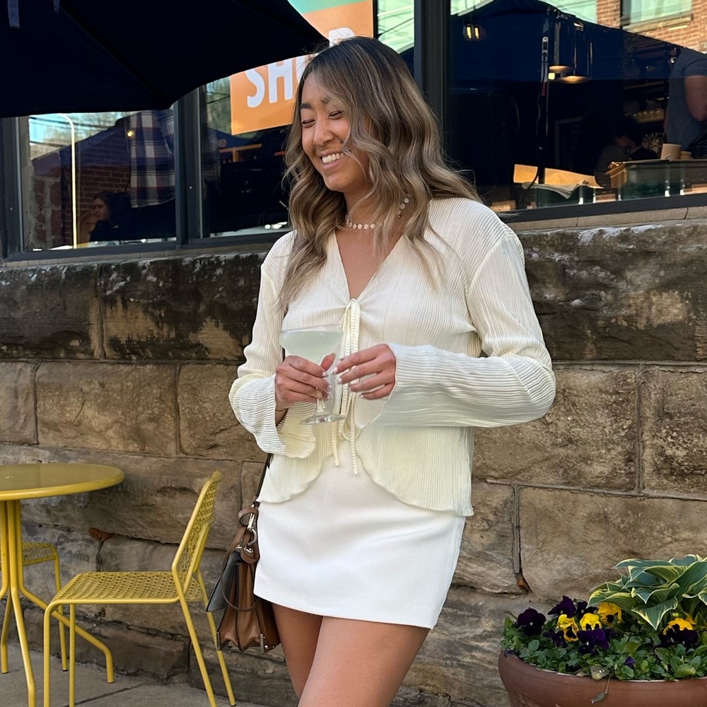 Zara White Skort